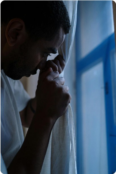 Hombre en sesión de terapia