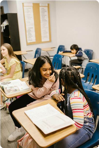 Niñas en clase