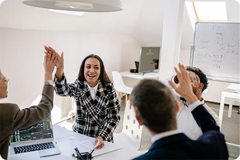 Sesión de coaching en empresa